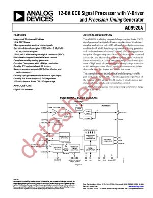 AD9920ABBCZ datasheet  